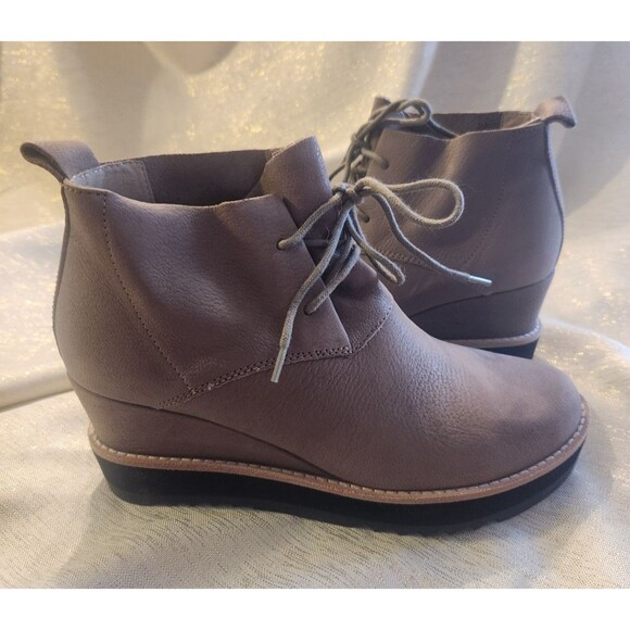 Eileen Fisher Women's Falcon Suede Slip On Ankle Booties Boots Tan Size 7.5 - Picture 7 of 8